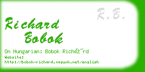 richard bobok business card